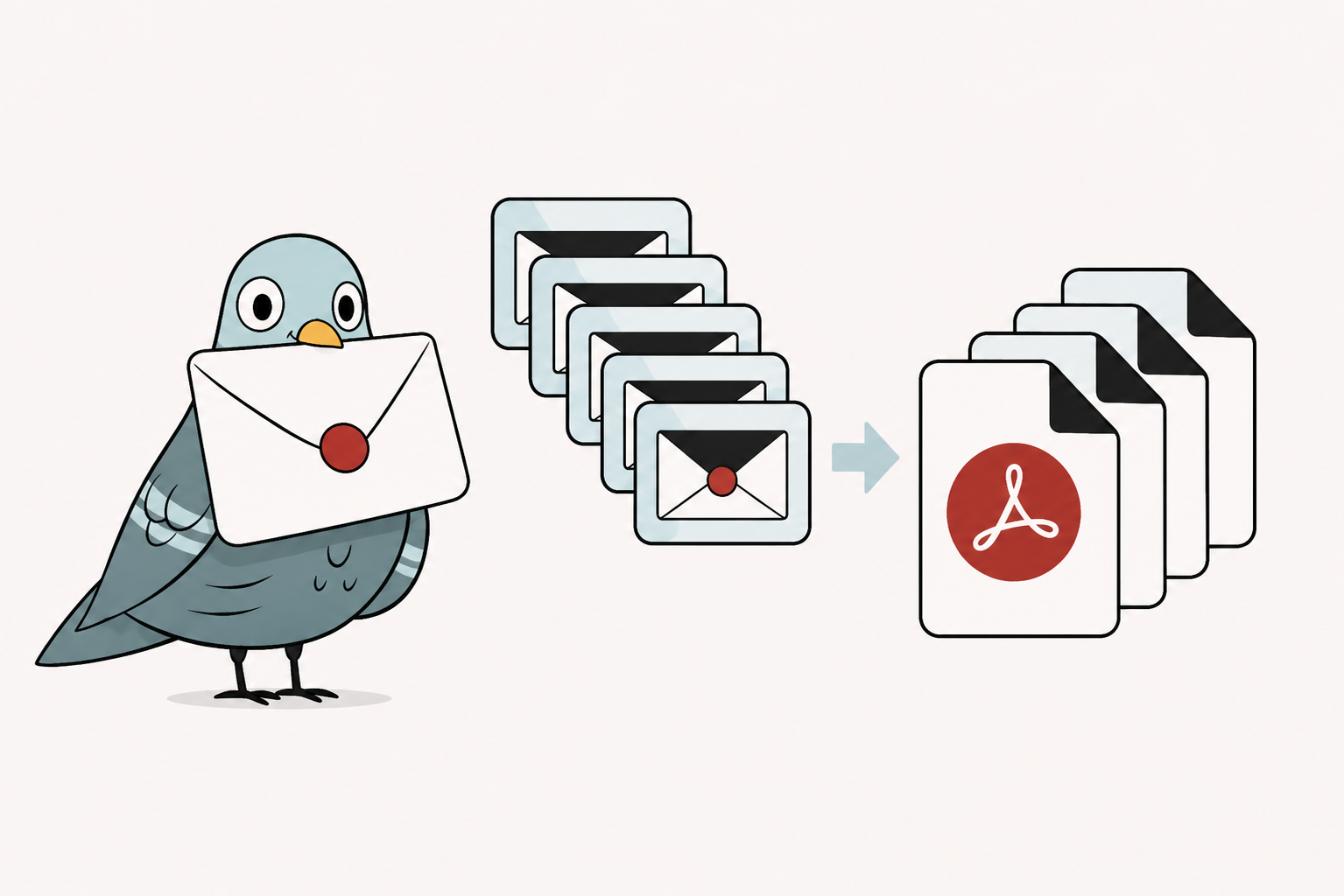 Batch conversion output — individual PDFs generated from multiple MSG files