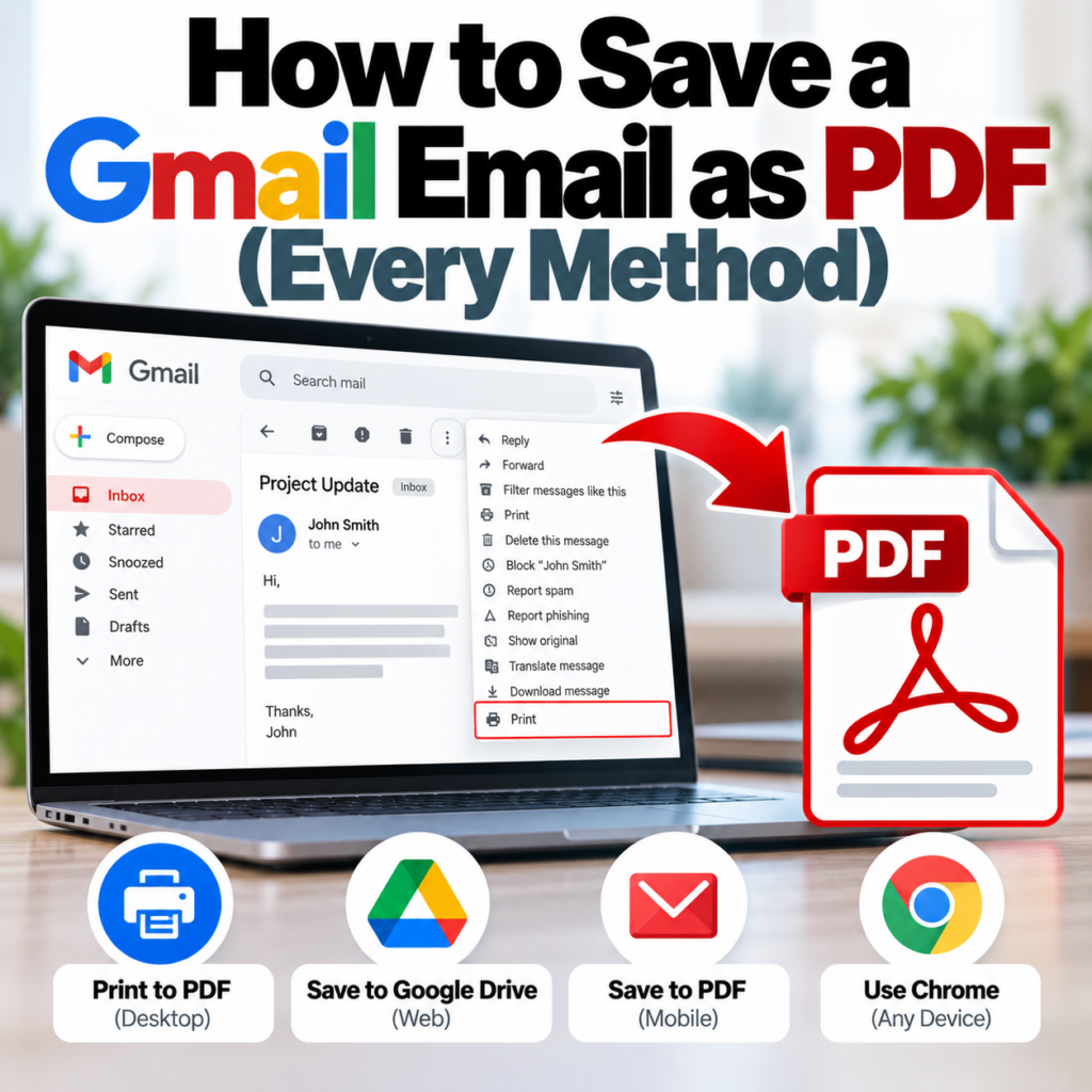How to Save a Gmail Email as PDF